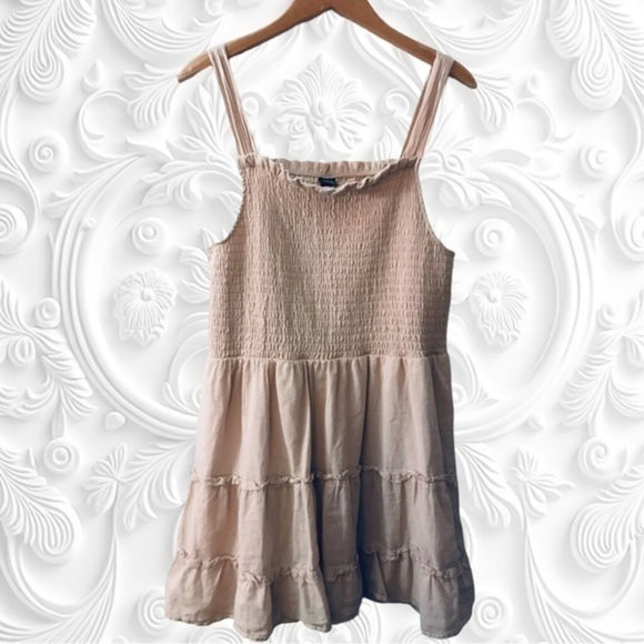 Wild Fable Tan Tiered Ruffle Skirt Dress Size XXL - Picture 1 of 4